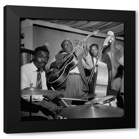 Denzil Best-Al Casey-and John Levy-Pied Piper-New York 1946 Black Modern Wood Framed Art Print by Gottlieb, William