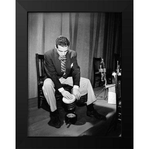Portrait of Jack Costanzo-1947 Black Modern Wood Framed Art Print by Gottlieb, William
