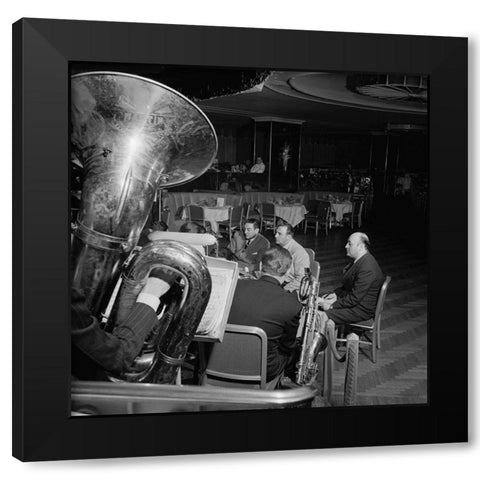 Guy Lombardo-Starlight Roof-Waldorf-Astoria-New York 1947 Black Modern Wood Framed Art Print with Double Matting by Gottlieb, William