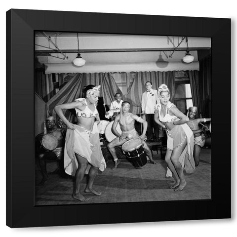 Cozy Cole-New York 1946 Black Modern Wood Framed Art Print with Double Matting by Gottlieb, William