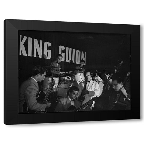 King Guion Band-between 1938 and 1948 Black Modern Wood Framed Art Print with Double Matting by Gottlieb, William