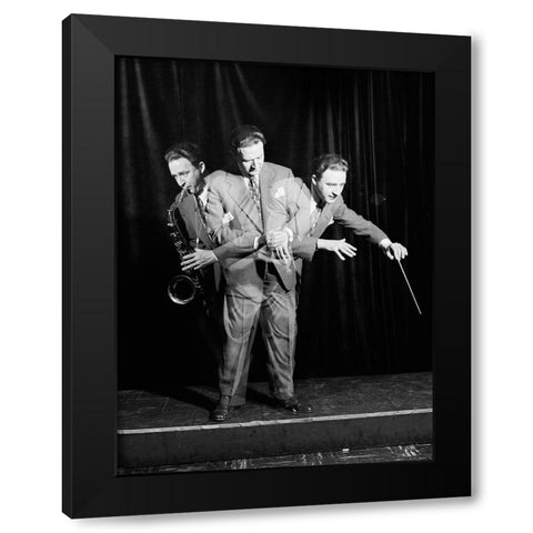 Jerry Jerome 1947 Black Modern Wood Framed Art Print with Double Matting by Gottlieb, William