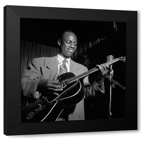 Tiny Grimes-New York 1947 Black Modern Wood Framed Art Print with Double Matting by Gottlieb, William