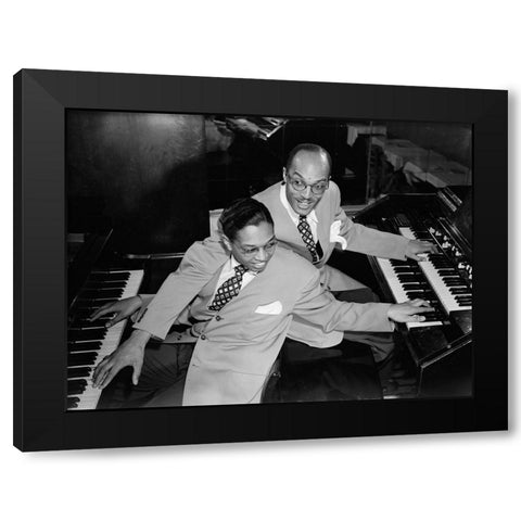 Billy Taylor and Bob Wyatt-New York 1947 Black Modern Wood Framed Art Print by Gottlieb, William