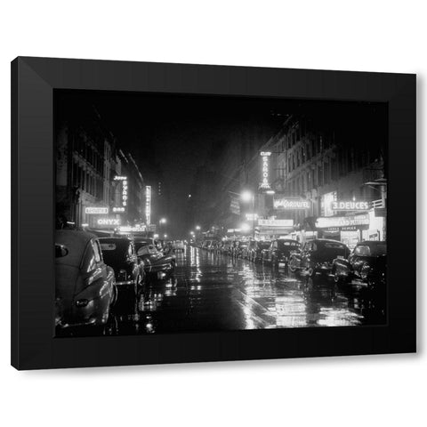 52nd Street-New York 1948 Black Modern Wood Framed Art Print by Gottlieb, William