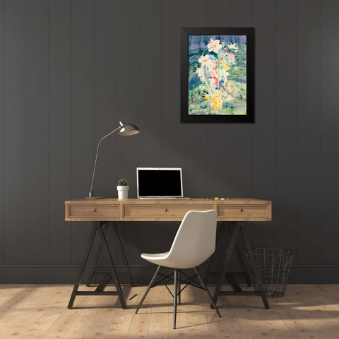 Narcissi Black Modern Wood Framed Art Print by Demuth, Charles