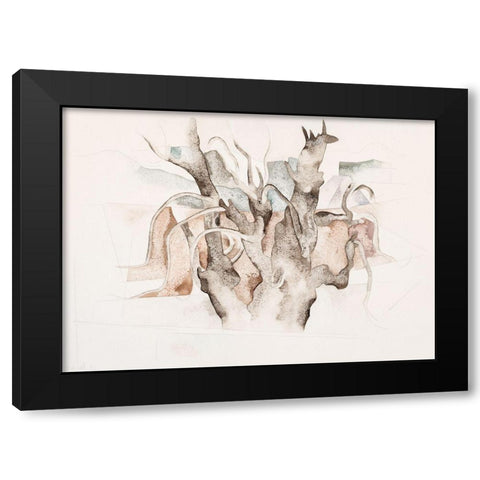 Bermuda-Tree Black Modern Wood Framed Art Print with Double Matting by Demuth, Charles