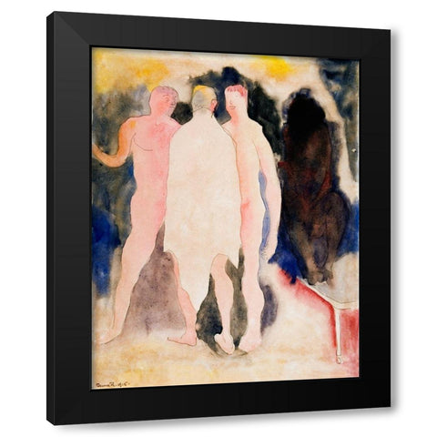 Turkish Bath Black Modern Wood Framed Art Print with Double Matting by Demuth, Charles