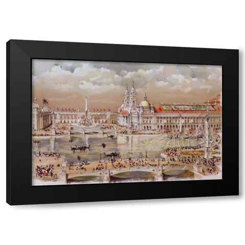 Upper Grand Basin Black Modern Wood Framed Art Print with Double Matting by Hassam, Childe
