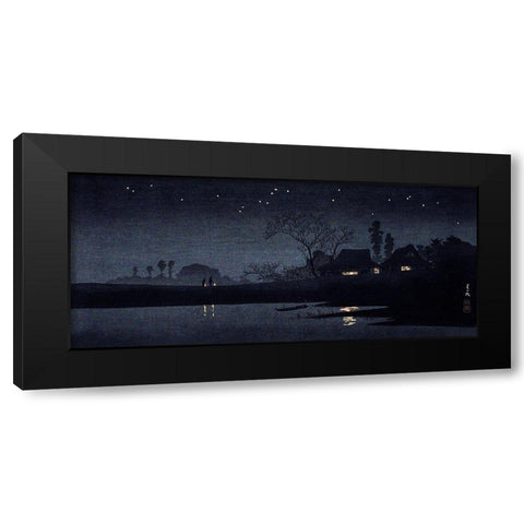 Starry Night Black Modern Wood Framed Art Print by Takahashi, Hiroaki