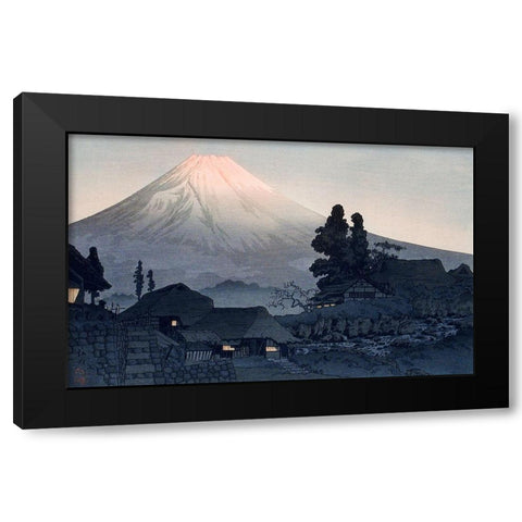 Mount Fuji From Mizukubo Black Modern Wood Framed Art Print by Takahashi, Hiroaki