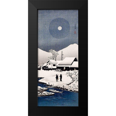 Snow at Nipponmatsu Black Modern Wood Framed Art Print by Takahashi, Hiroaki
