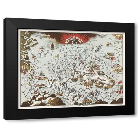 Nordpool Black Modern Wood Framed Art Print with Double Matting by Nijgh and Van Ditmar