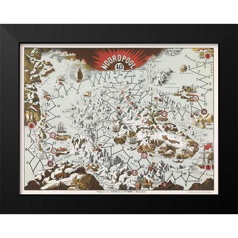 Nordpool Black Modern Wood Framed Art Print by Nijgh and Van Ditmar