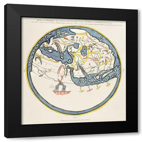 The Commerce and Navigation fo the Ancients in the Indian Ocean Black Modern Wood Framed Art Print with Double Matting by Vincent, William