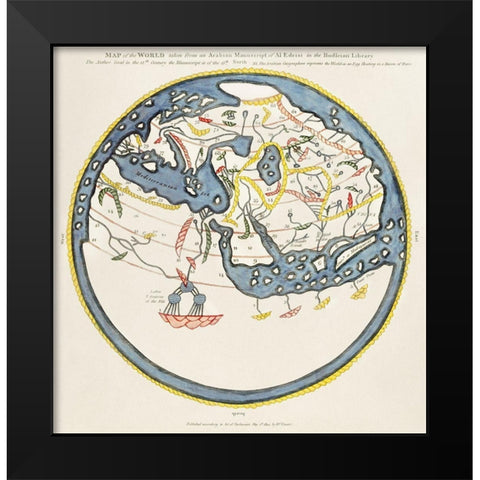The Commerce and Navigation fo the Ancients in the Indian Ocean Black Modern Wood Framed Art Print by Vincent, William