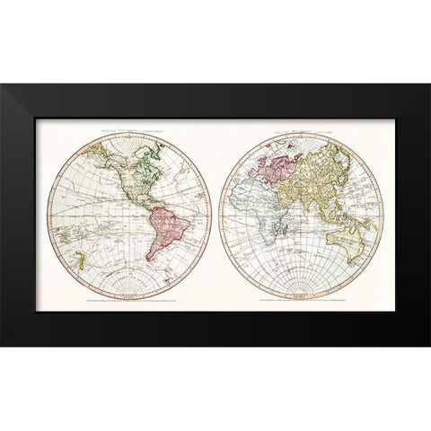 New World 1790 Black Modern Wood Framed Art Print by Faden, William