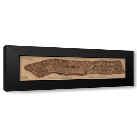New York City-photographed from two miles up in the air 1922 Black Modern Wood Framed Art Print with Double Matting by The Lionel Pincus and Princess Firyal Map Division