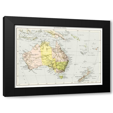 Orient Line Guide 1885 Black Modern Wood Framed Art Print by Loftie, William John