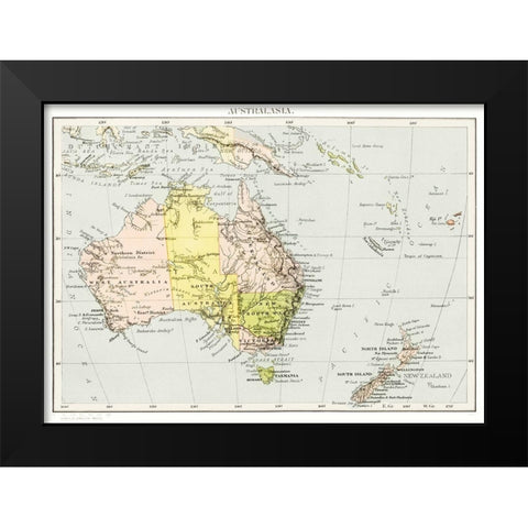 Orient Line Guide 1885 Black Modern Wood Framed Art Print by Loftie, William John