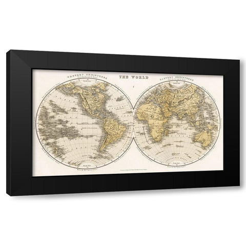 A Cyclopedia of Geography 1859 Black Modern Wood Framed Art Print with Double Matting by Bryce, James
