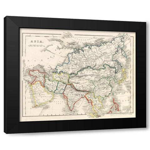 Beetons Dictionary of Geography-A universal gazetteer Black Modern Wood Framed Art Print with Double Matting by Beeton, Samuel Orchart
