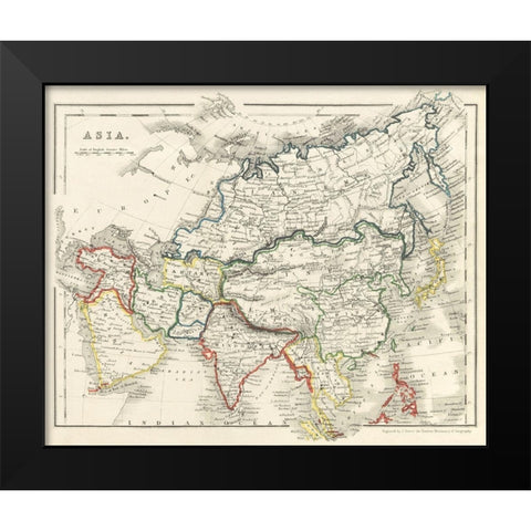 Beetons Dictionary of Geography-A universal gazetteer Black Modern Wood Framed Art Print by Beeton, Samuel Orchart