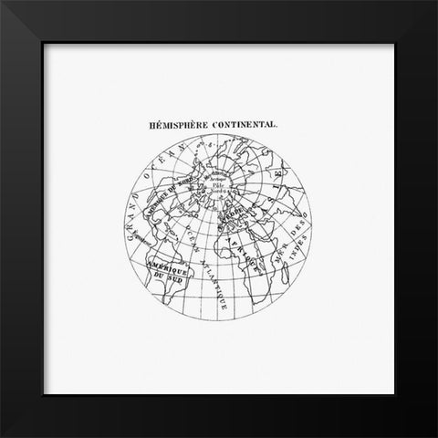 World atlas from Voyeurs Checklist 1881 Black Modern Wood Framed Art Print by British Library
