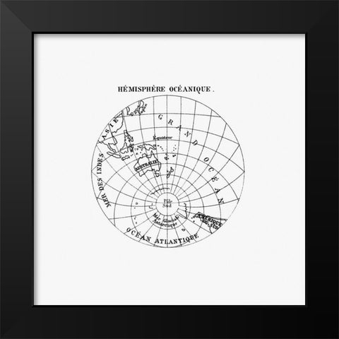 World atlas from Voyeurs Checklist 1881 Black Modern Wood Framed Art Print by British Library