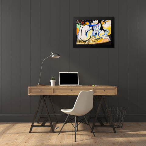 Nudes Black Modern Wood Framed Art Print by Sayen, Henry Lyman