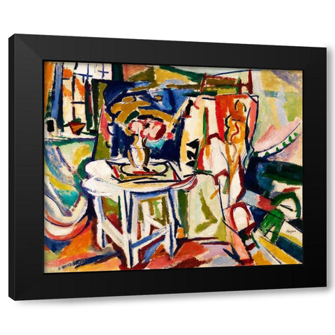 Interior Black Modern Wood Framed Art Print with Double Matting by Sayen, Henry Lyman