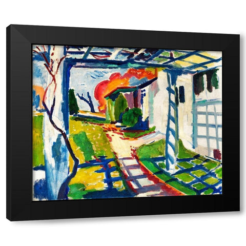 Grape Arbor Black Modern Wood Framed Art Print by Sayen, Henry Lyman