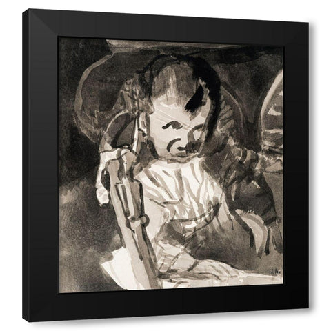 Sketch of Felix Klee Black Modern Wood Framed Art Print with Double Matting by Klee, Paul