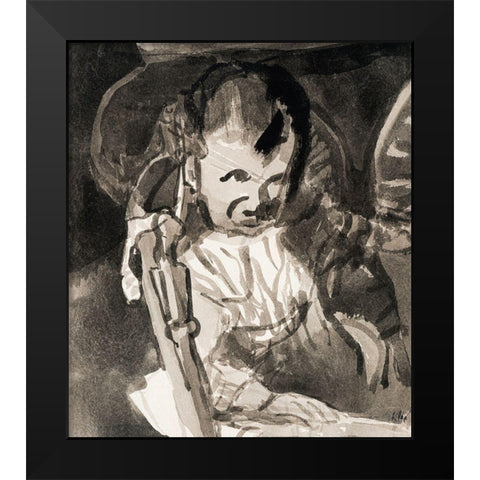 Sketch of Felix Klee Black Modern Wood Framed Art Print by Klee, Paul