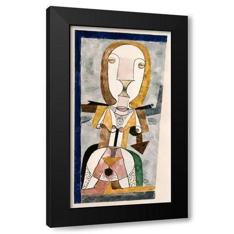 Popular Wall Painting Black Modern Wood Framed Art Print with Double Matting by Klee, Paul