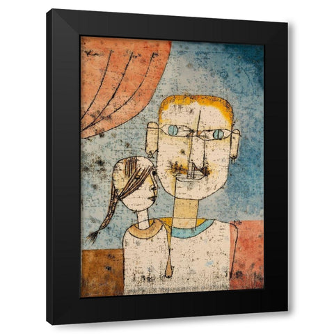 Adam and Little Eve 1921 Black Modern Wood Framed Art Print with Double Matting by Klee, Paul