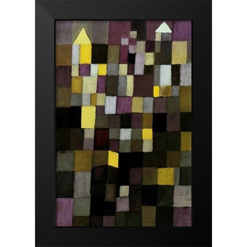 Architecture 1923 Black Modern Wood Framed Art Print by Klee, Paul