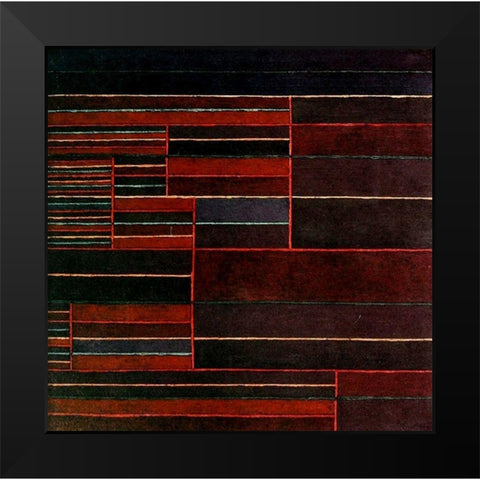 In the Current Six Thresholds 1929 Black Modern Wood Framed Art Print by Klee, Paul