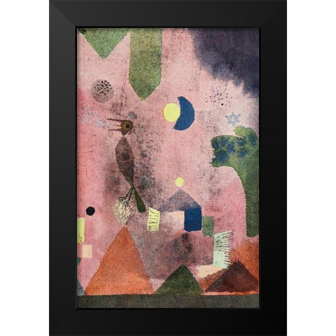 Singing Nightingale 1922 Black Modern Wood Framed Art Print by Klee, Paul