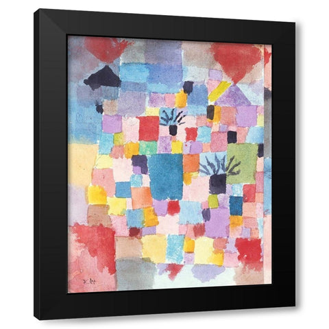 Southern Gardens 1919 Black Modern Wood Framed Art Print with Double Matting by Klee, Paul