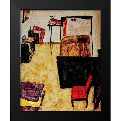 Villa R 1919 Black Modern Wood Framed Art Print by Klee, Paul
