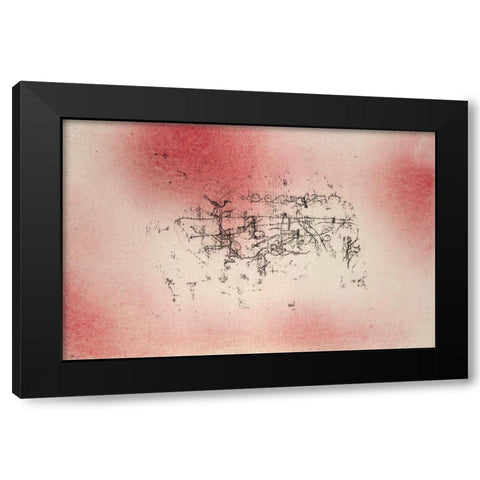 Bird Landscape Black Modern Wood Framed Art Print with Double Matting by Klee, Paul