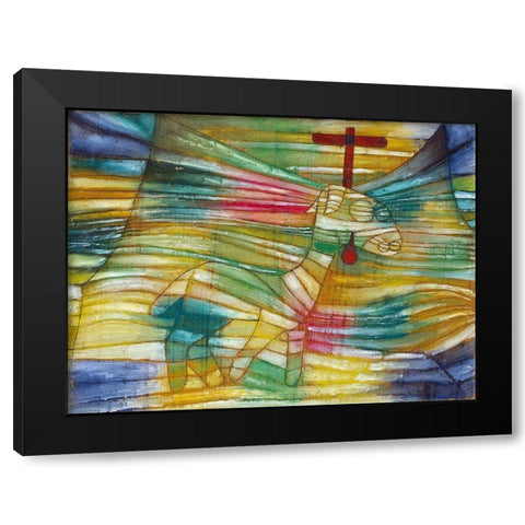 The Lamb Black Modern Wood Framed Art Print with Double Matting by Klee, Paul