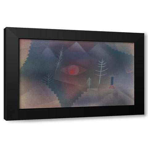 Glance of a Landscape Black Modern Wood Framed Art Print with Double Matting by Klee, Paul