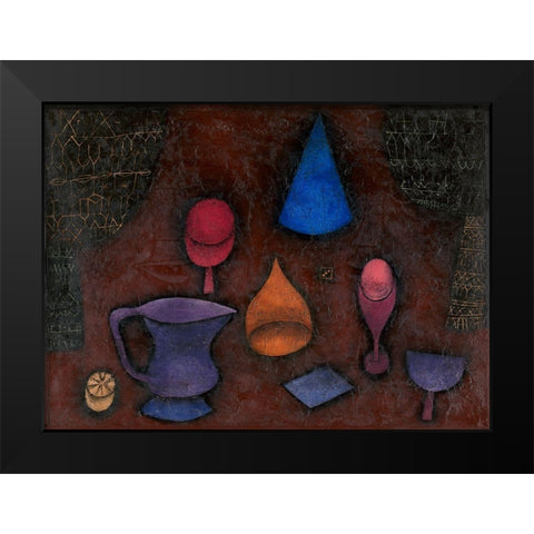Still Life Black Modern Wood Framed Art Print by Klee, Paul