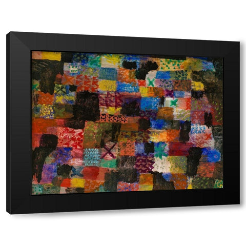 Deep Pathos Black Modern Wood Framed Art Print with Double Matting by Klee, Paul
