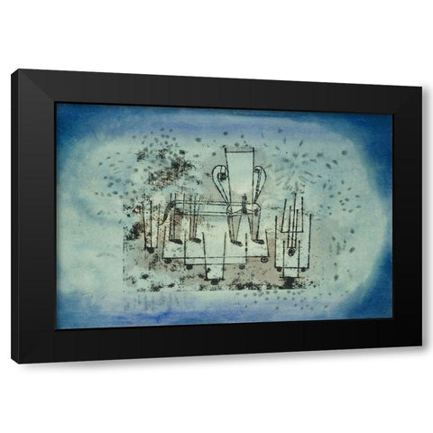 The Chair Animal Black Modern Wood Framed Art Print with Double Matting by Klee, Paul