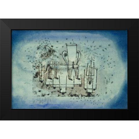 The Chair Animal Black Modern Wood Framed Art Print by Klee, Paul