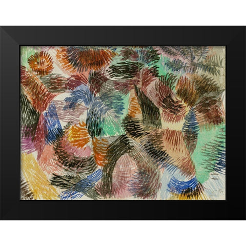 Libido of the Forest Black Modern Wood Framed Art Print by Klee, Paul