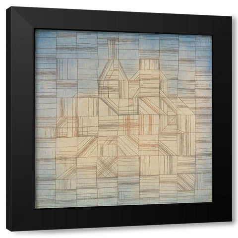 Variations Black Modern Wood Framed Art Print with Double Matting by Klee, Paul